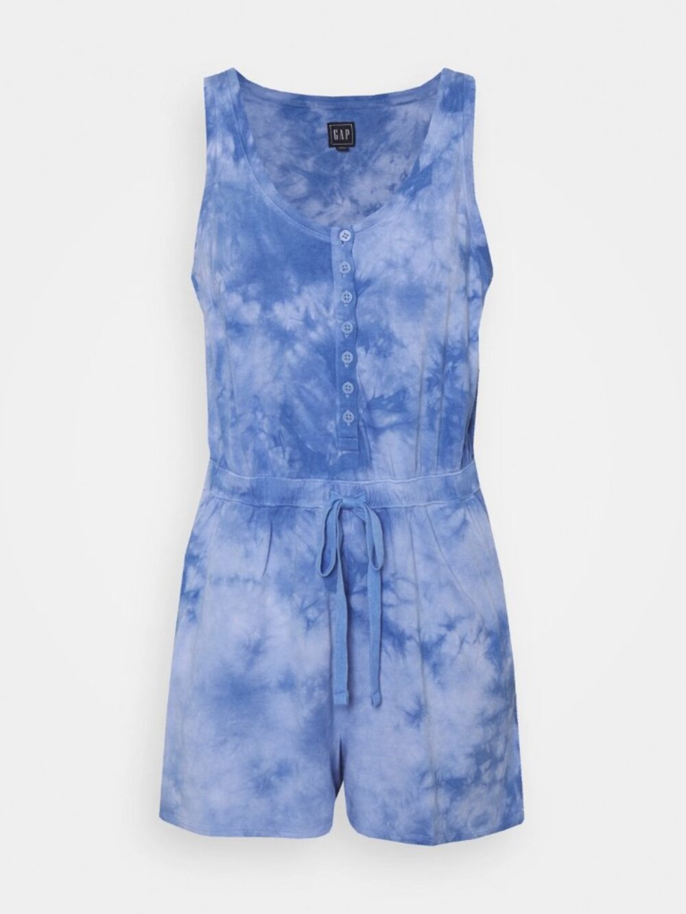 GAP Sleeveless Tie-Dye Henley Tank Romper
